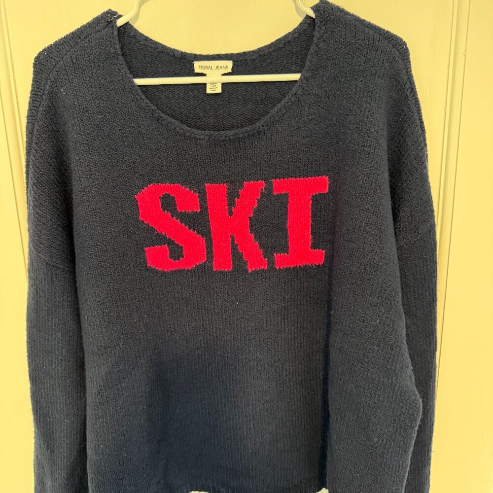 SKI Sweater-Tribal Jeans XL Navy and Pink